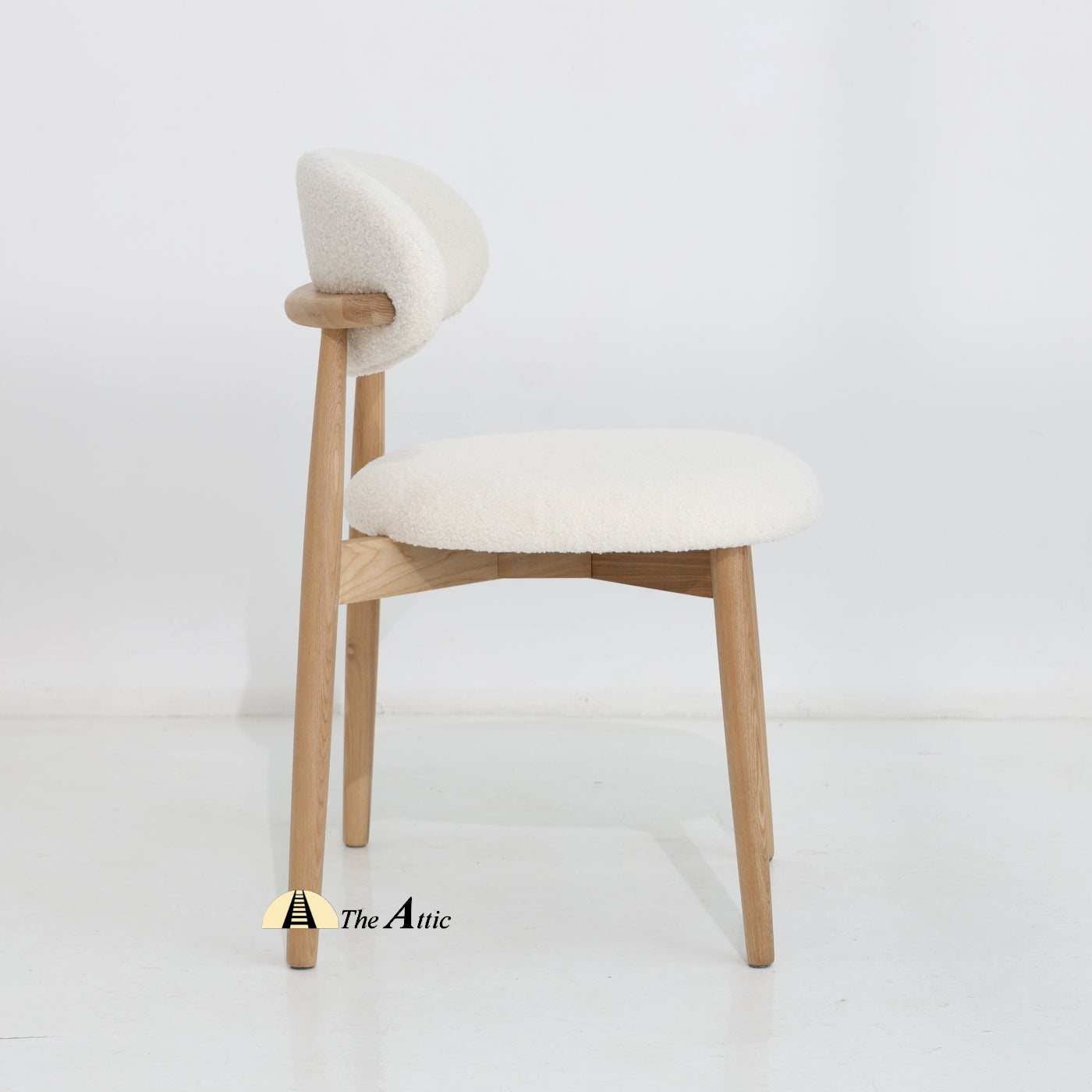 Havana Wooden Dining Chair, Natural Upholstered Dining Chair - The Attic Dubai