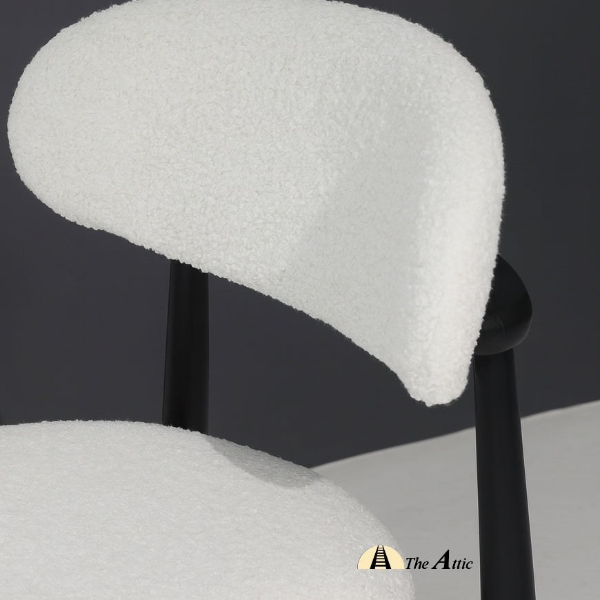 Havana Wooden Dining Chair, Black Upholstered Dining Chair - The Attic Dubai