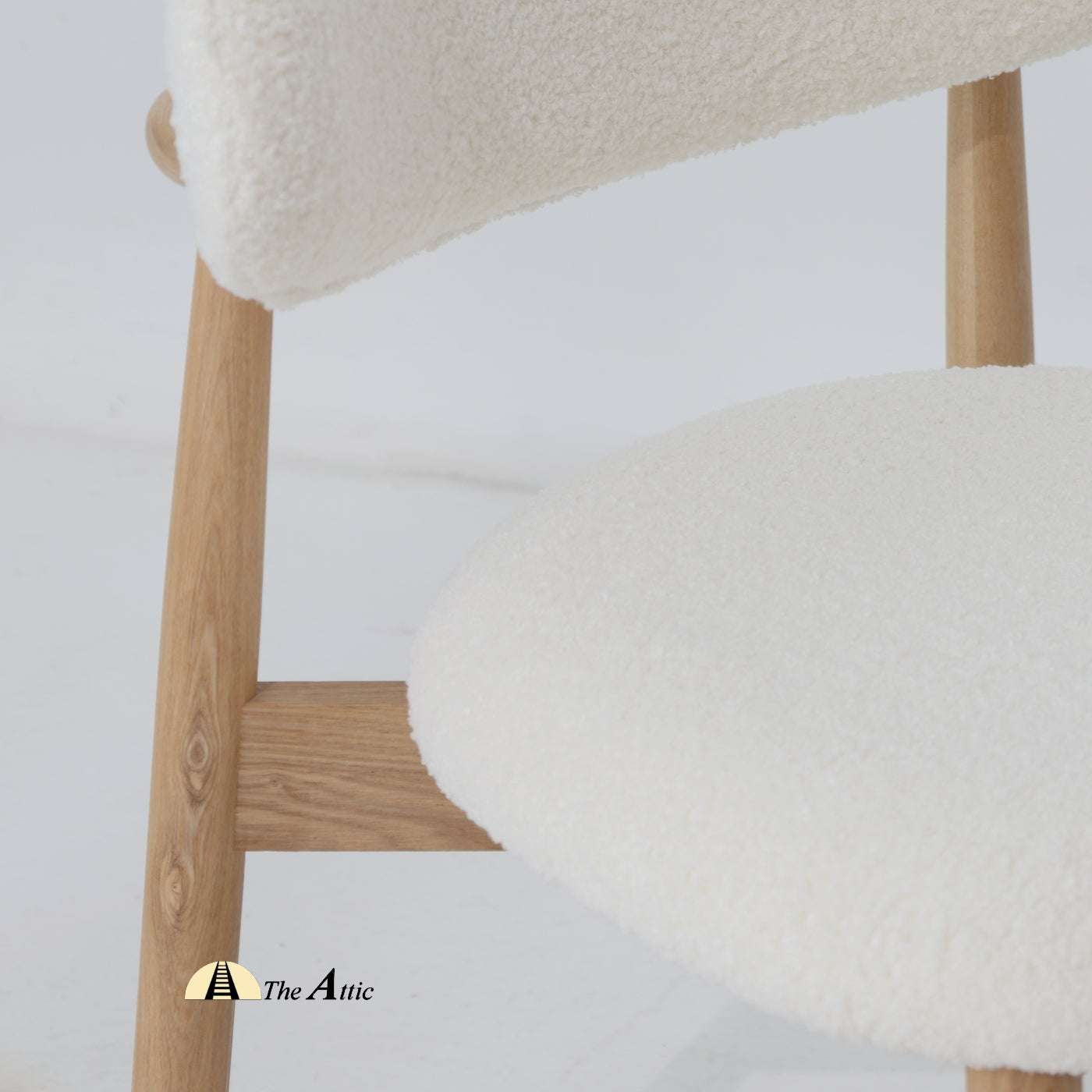 Havana Wooden Dining Chair, Natural Upholstered Dining Chair - The Attic Dubai