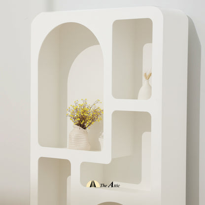 Hawaii White Bookshelf, Organic Design, White Furniture - The Attic Dubai