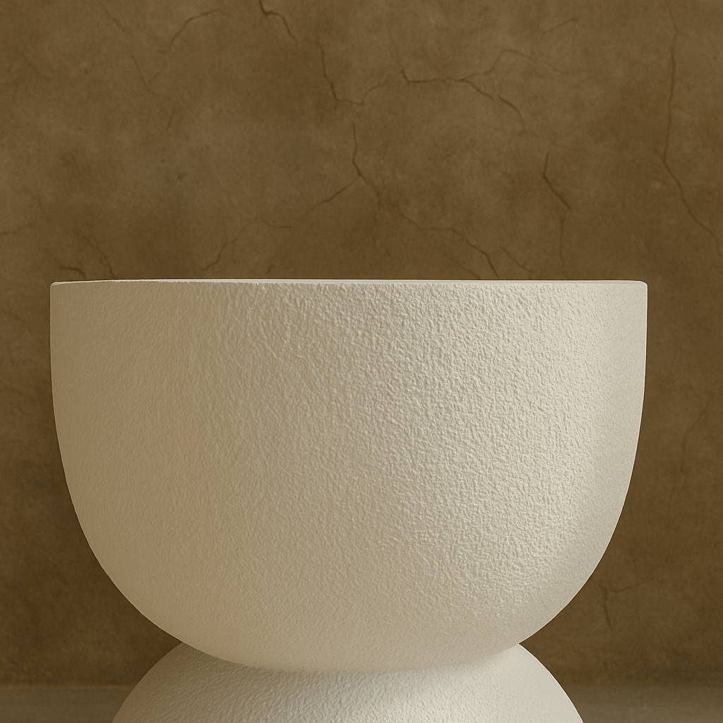 Kutch Drum Side Table, Pure White - The Attic Dubai