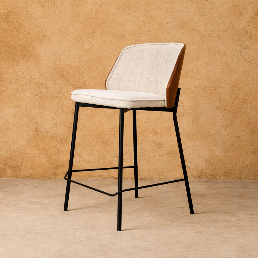 Madrid Fabric Bar Counter Stool - The Attic Dubai
