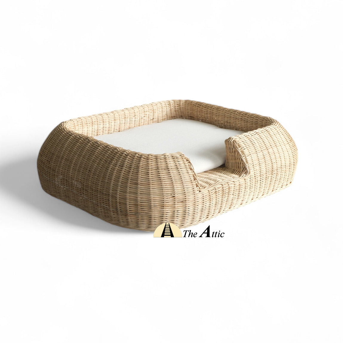 Max Rattan Pet Bed, Rattan Dog Bed, Stylish Cat Bed - The Attic Dubai