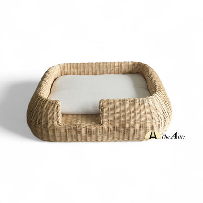 Max Rattan Pet Bed, Rattan Dog Bed, Stylish Cat Bed - The Attic Dubai