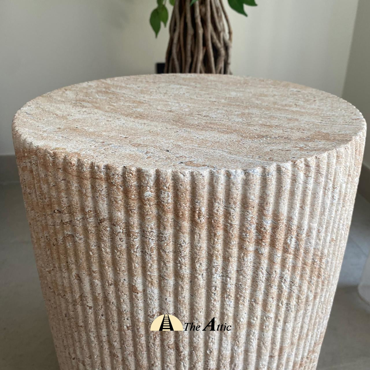 Milan Stone Finish Side Table