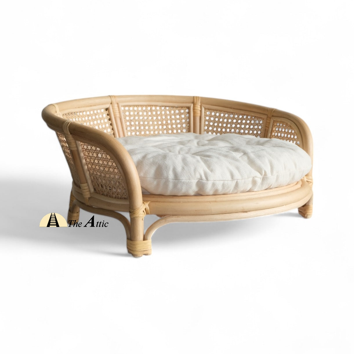 Milo Rattan Pet Bed, Rattan Dog Bed, Stylish Cat Bed - The Attic Dubai