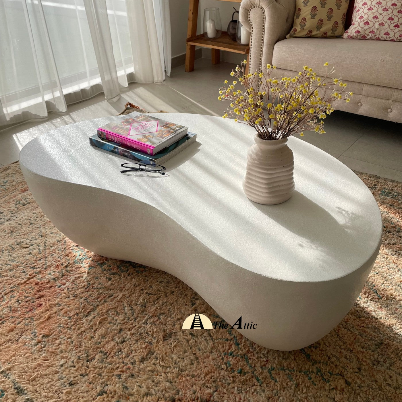 Mirissa White Coffee Table - The Attic Dubai