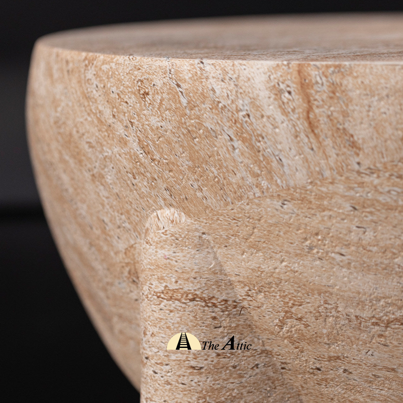 Naga Stone Finish Side Table, Travertine table, Home Décor - The Attic Dubai