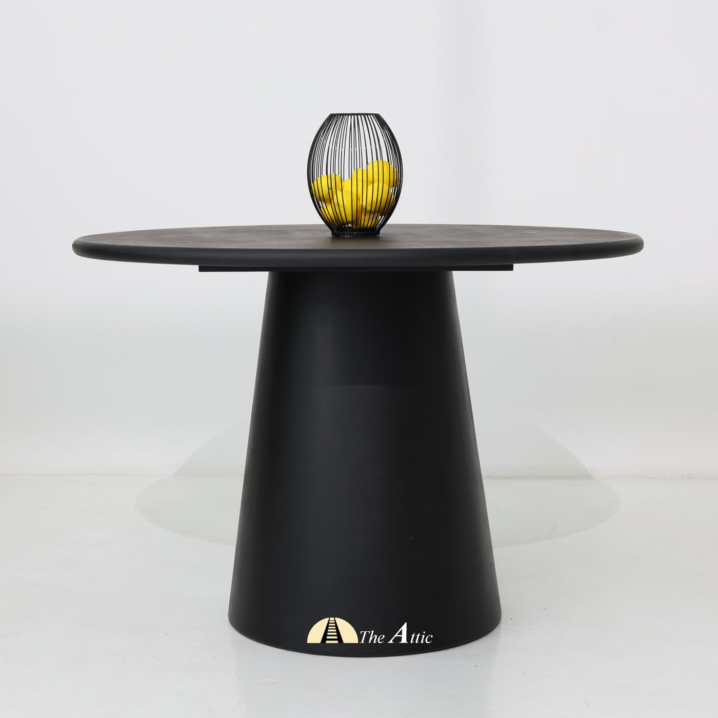 Naga Round Dining Table, Black - The Attic Dubai