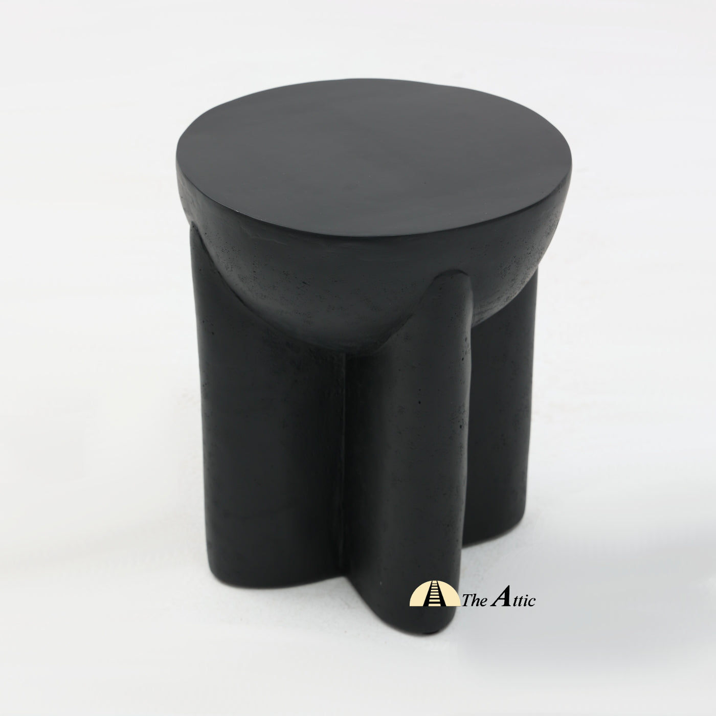 Naga Concrete Finish Side Table, BlackNaga Concrete Finish Side Table, Black - The Attic Dubai