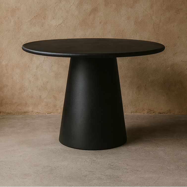 Naga Round Dining Table, Black - The Attic Dubai