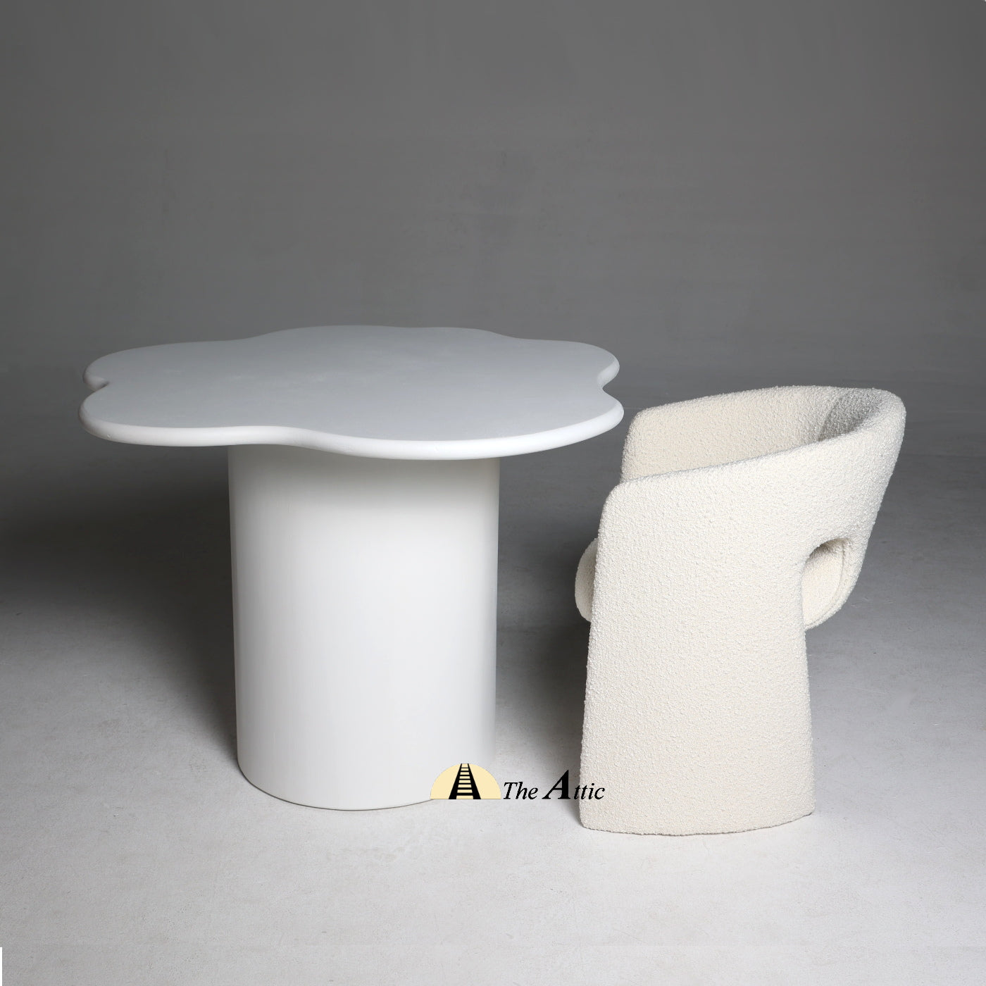 Naga Organic White Irregular Shape Dining Table - The Attic Dubai
