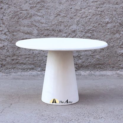 Naga Round Dining Table, White - The Attic Dubai