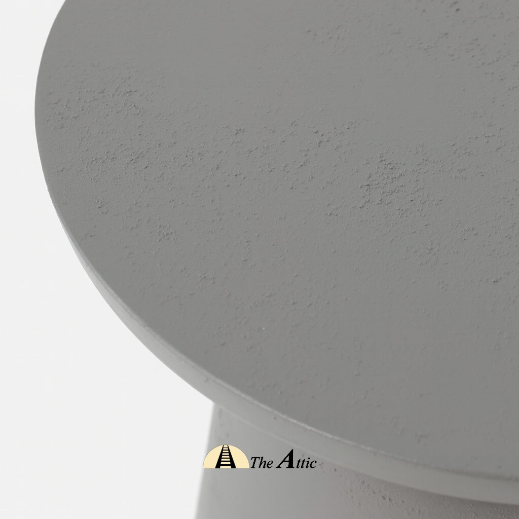 Namib Side Table, Grey Cement Finish - The Attic Dubai
