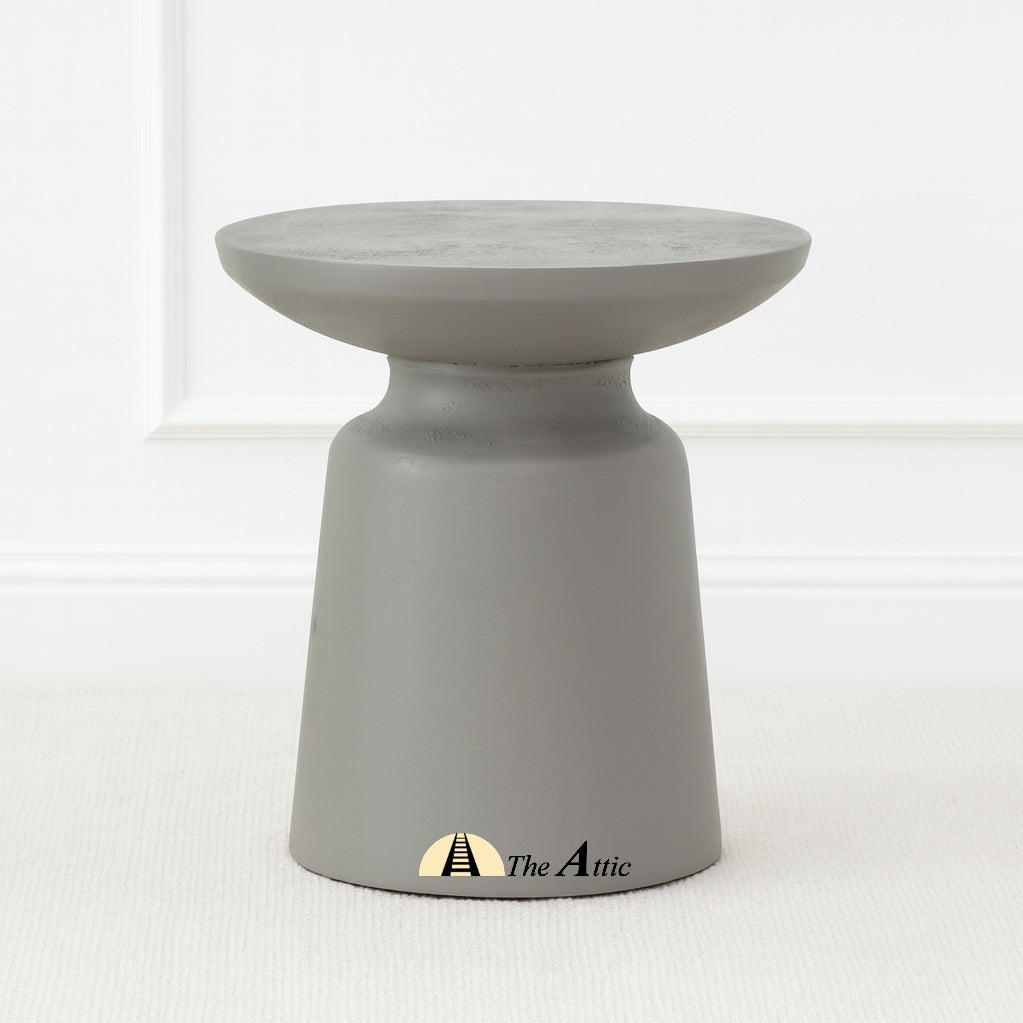 Namib Side Table, Grey Cement Finish - The Attic Dubai