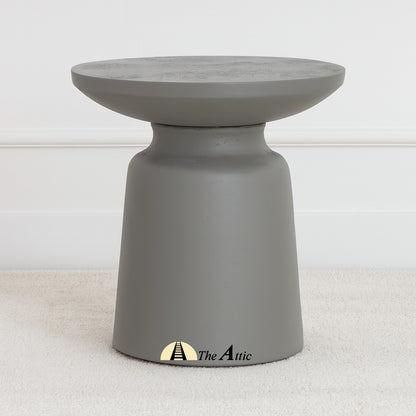 Namib Side Table, Grey Cement Finish - The Attic Dubai