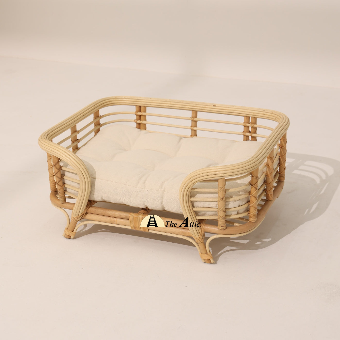 Nova Rattan Dog Bed, Stylish Pet Bed - The Attic Dubai