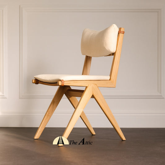 Ohio Dining Chair, with Cushioned Backrest and Seat - The Attic Dubai