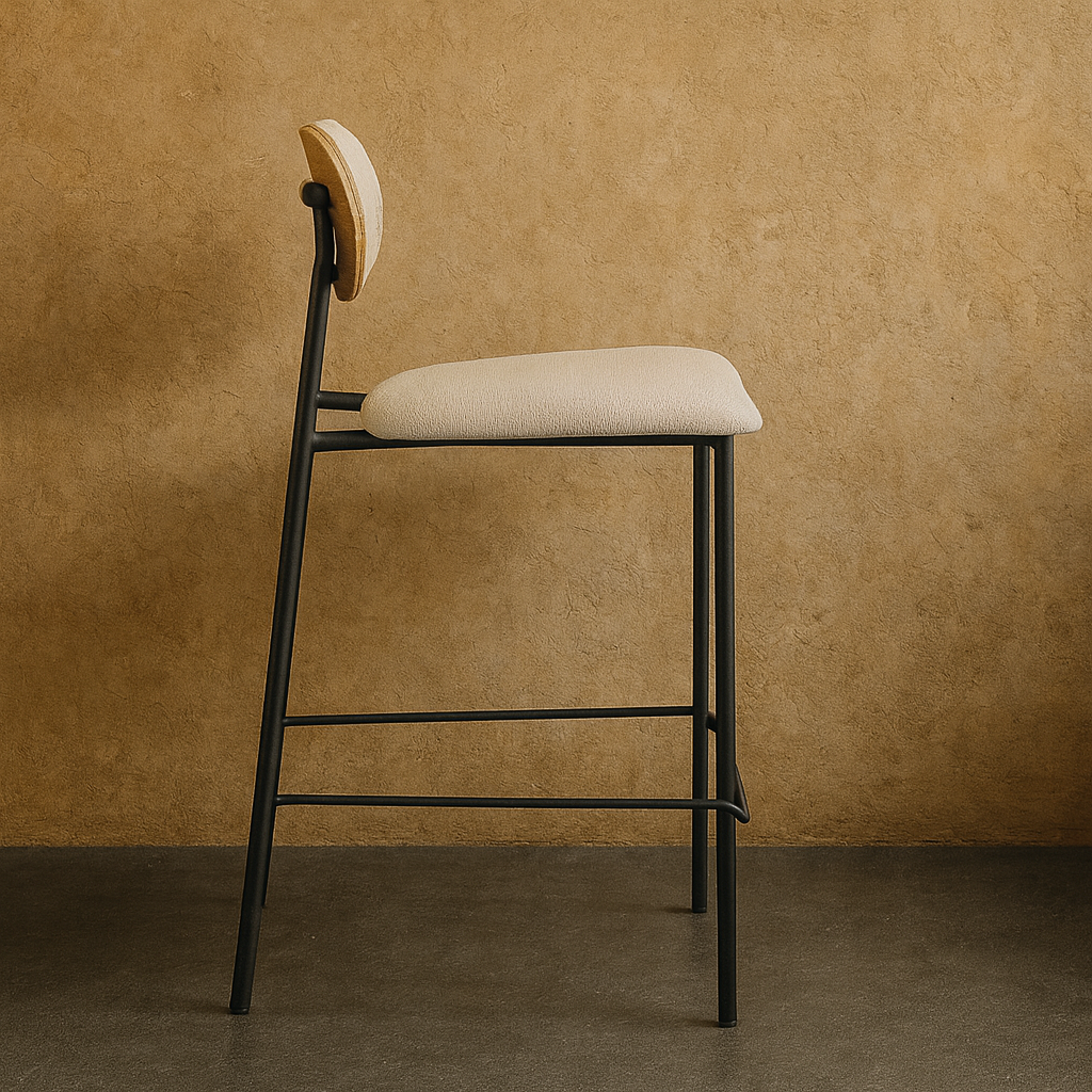 Rotterdam Fabric Bar Counter Stool - The Attic Dubai