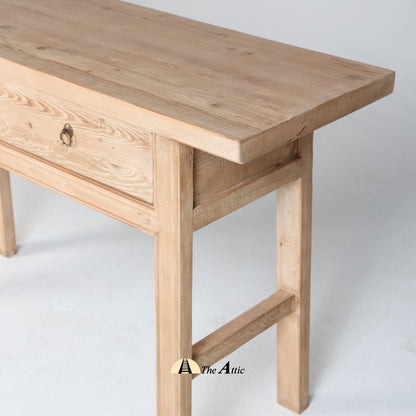 Dallas Recycled Old Pine Console with Drawers - The Attic Dubai