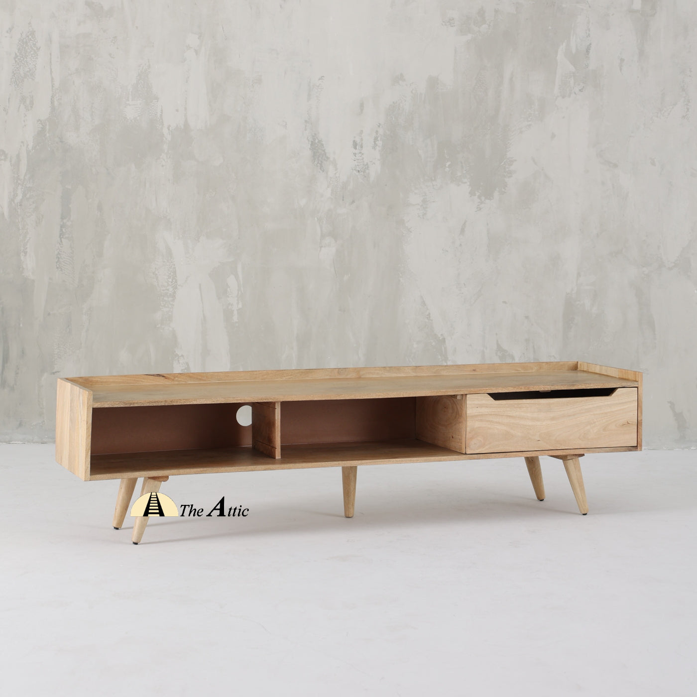 Modern wood on sale media console