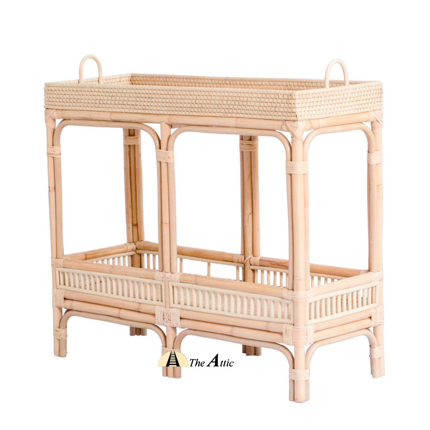 Serena 2-Tier Rattan Console, Wicker Furniture, Cane Furniture - The Attic Dubai