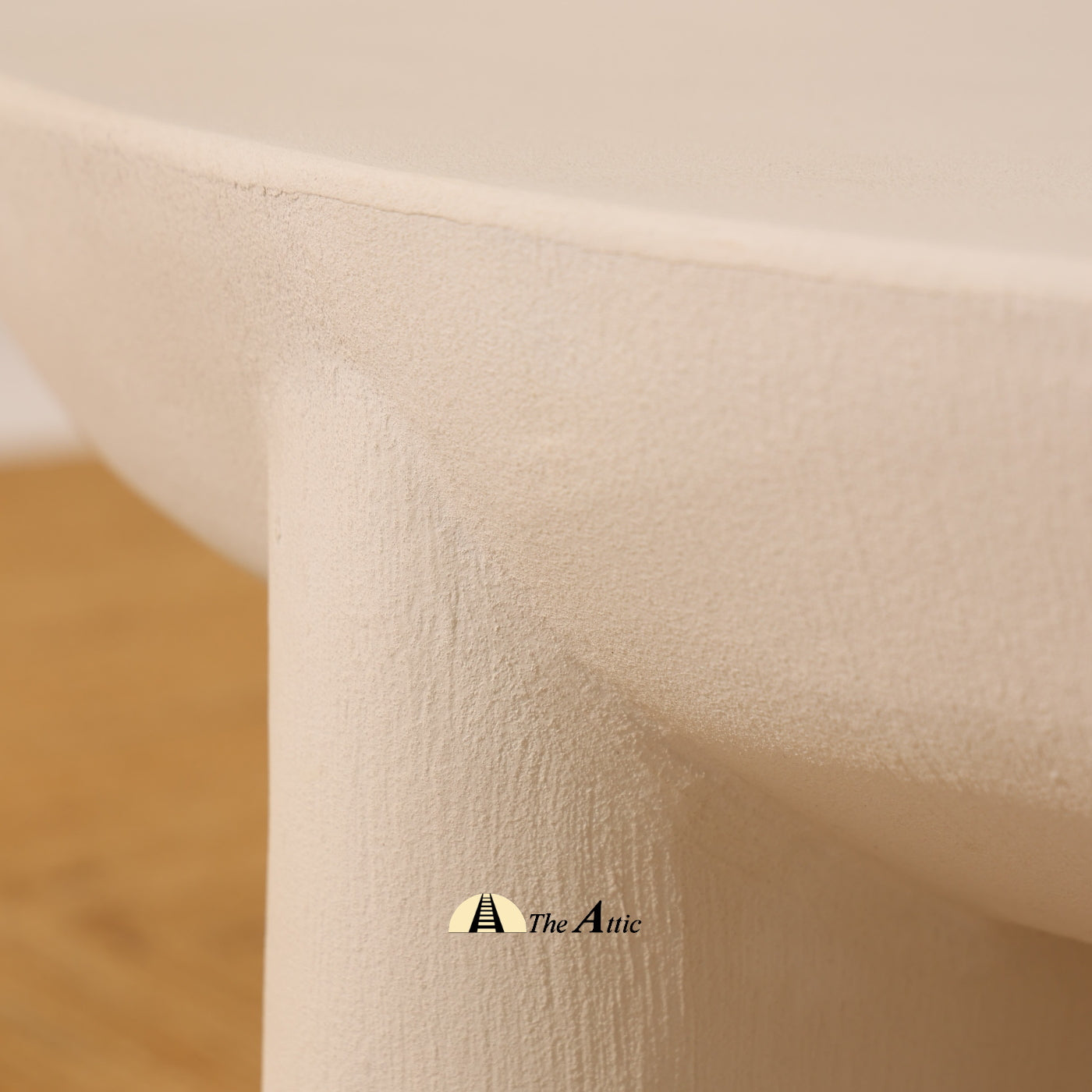 Naga Concrete Finish Round White Coffee Table - www.theatticdubai.com