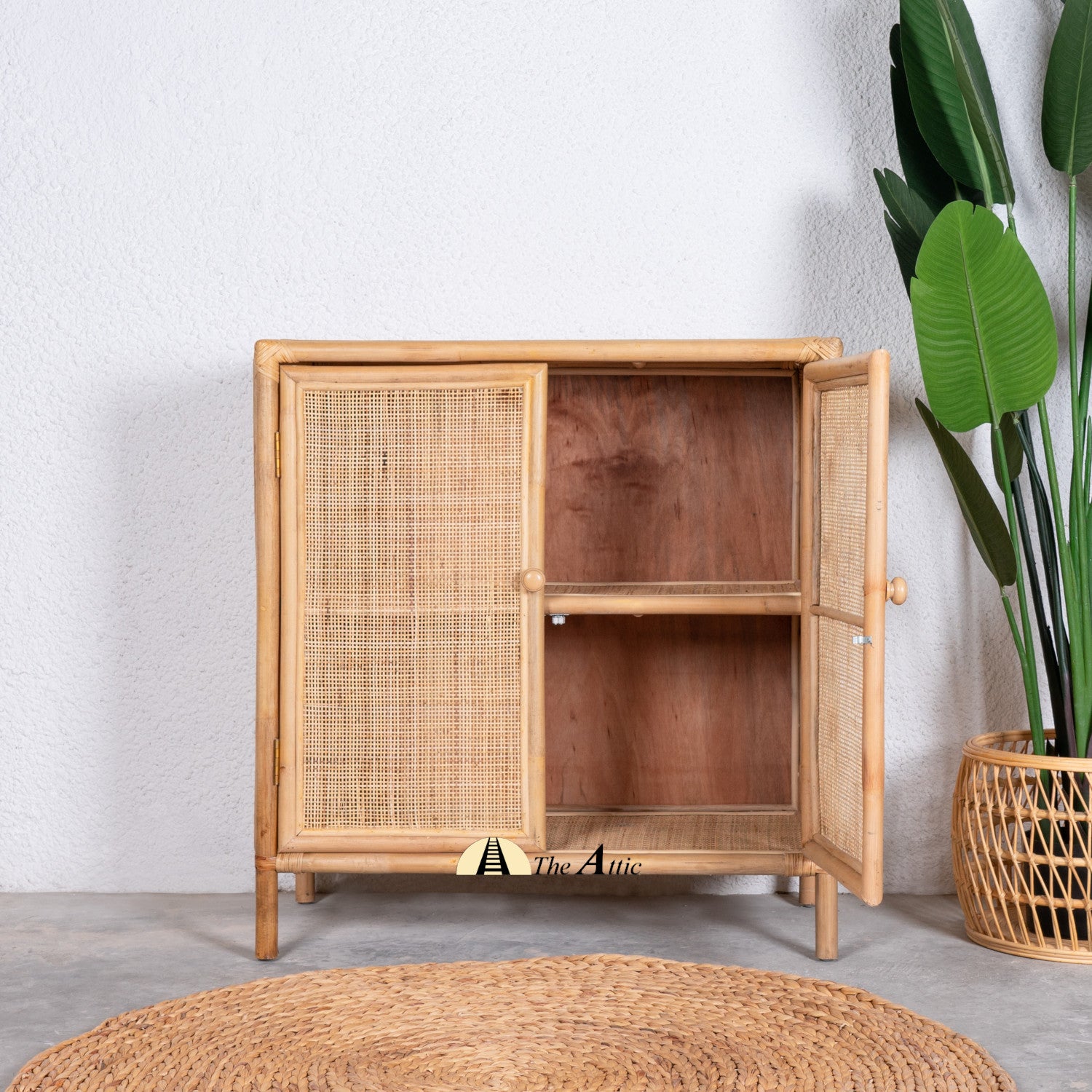 Sofia Rattan 2-Door Cabinet - The Attic Dubai