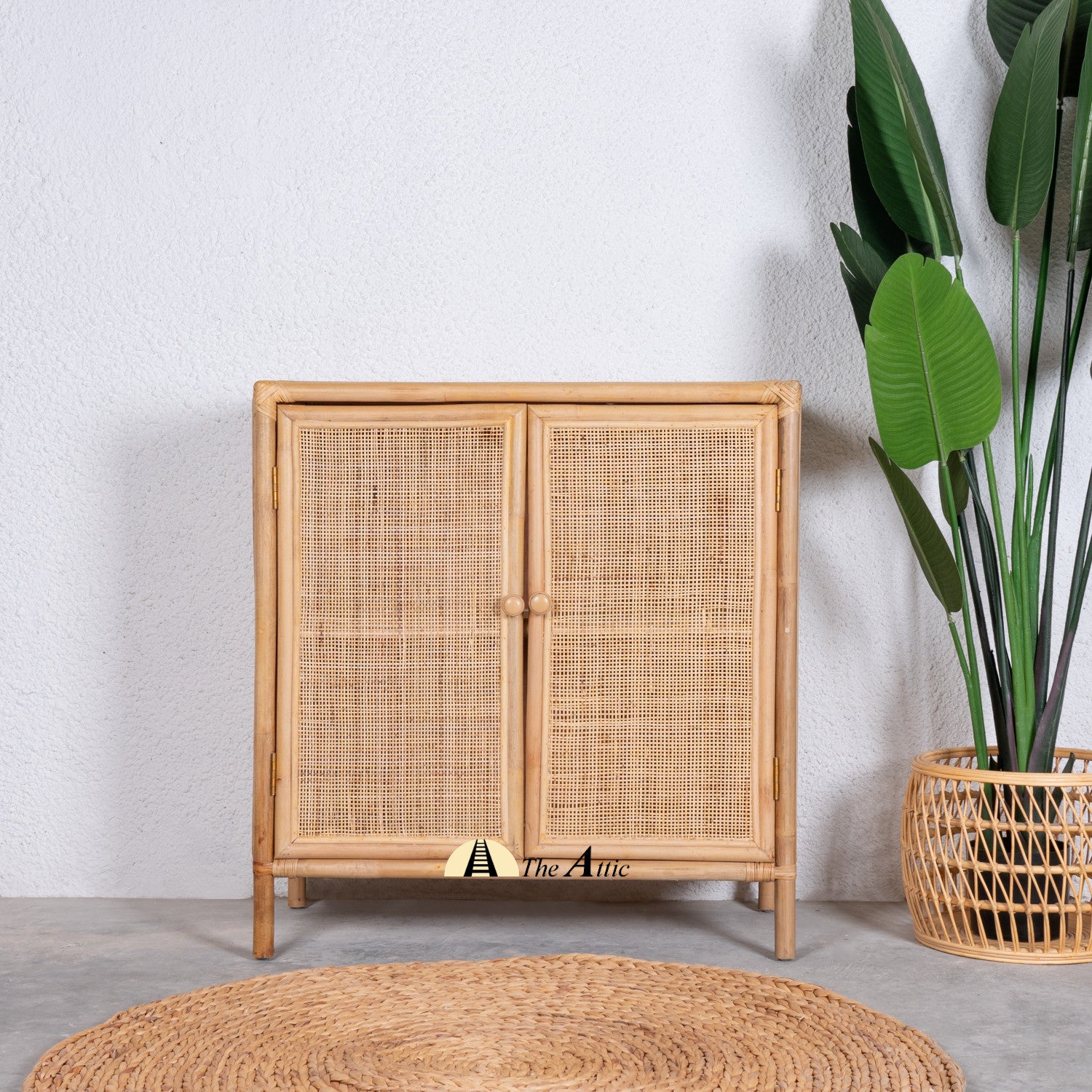Sofia Rattan 2-Door Cabinet - The Attic Dubai