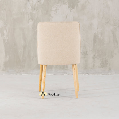 Staten Linen Dining Chair, Upholstered Fabric Dining Chair - The Attic Dubai