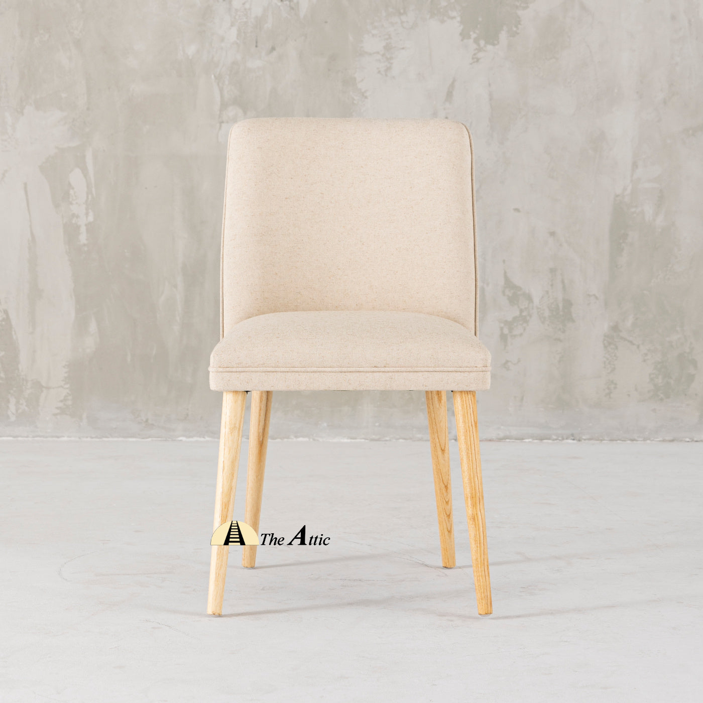 Staten Linen Dining Chair, Upholstered Fabric Dining Chair - The Attic Dubai