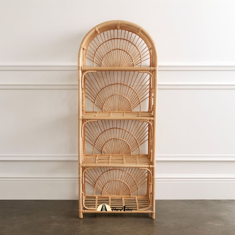 Surya Rattan Arch Bookshelf - The Attic Dubai