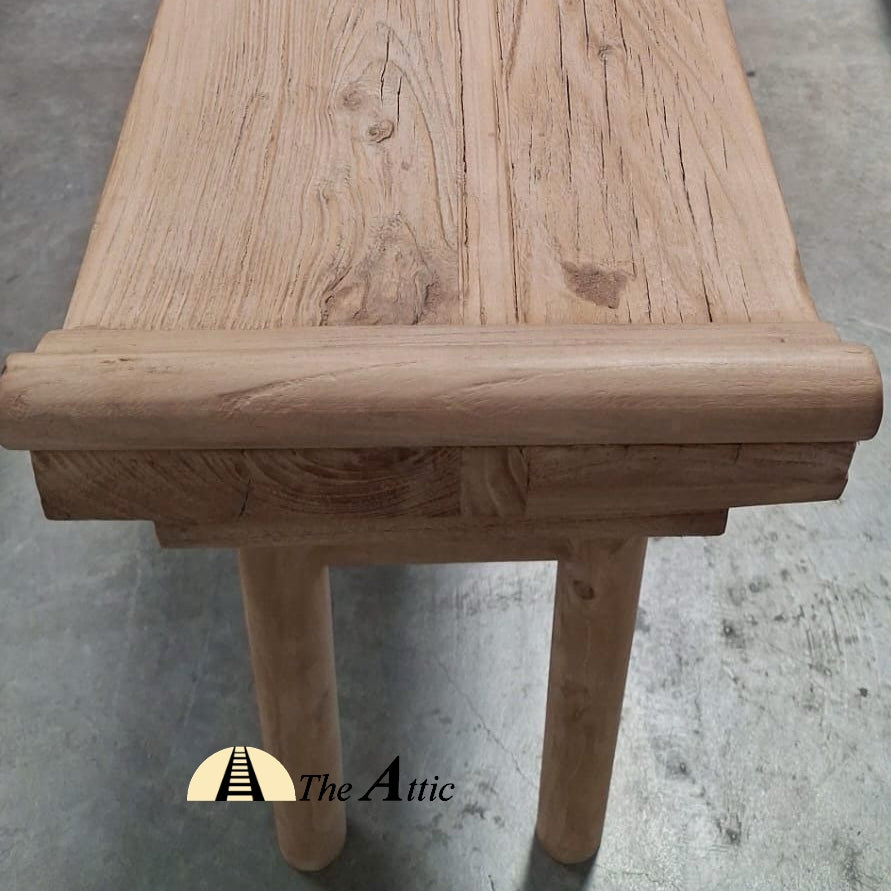 Curved Reclaimed Wood Console, Accent Table - The Attic Dubai