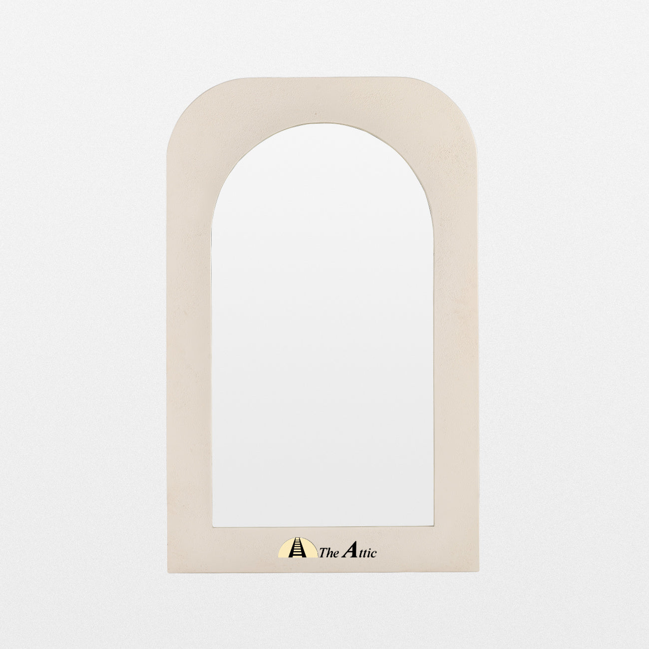 Soho White Arched Wall Mirror, Wooden Mirror - The Attic Dubai