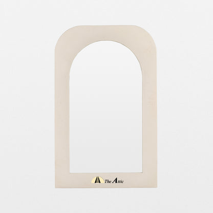 Soho White Arched Wall Mirror, Wooden Mirror - The Attic Dubai