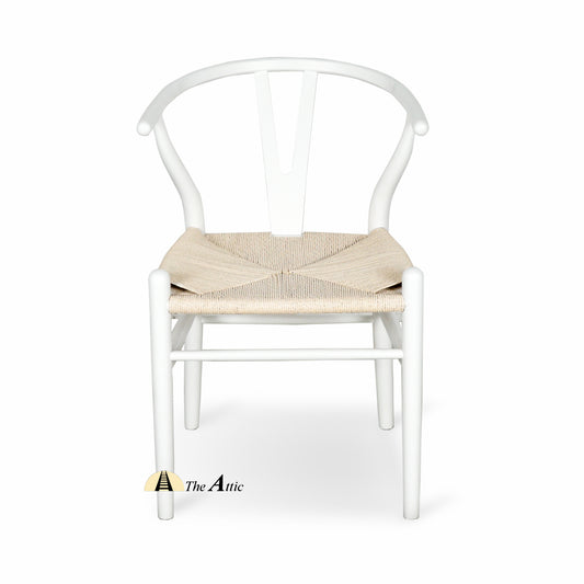 White Wishbone Dining Chair - The Attic Dubai
