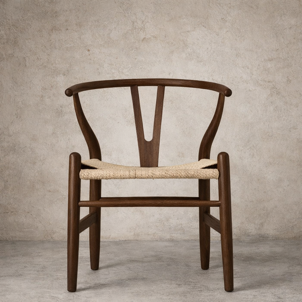 Wishbone Dining Chair Dark Brown | Scandinavian Chair UAE - The Attic Dubai