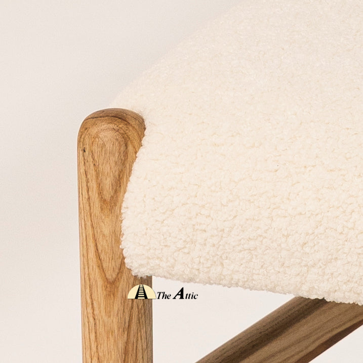 Wishbone Chair with Boucle Upholstery - The Attic Dubai