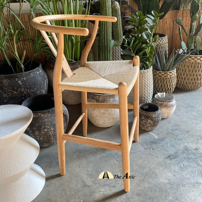 Wishbone Counter Stool, Bar Chair - The Attic Dubai