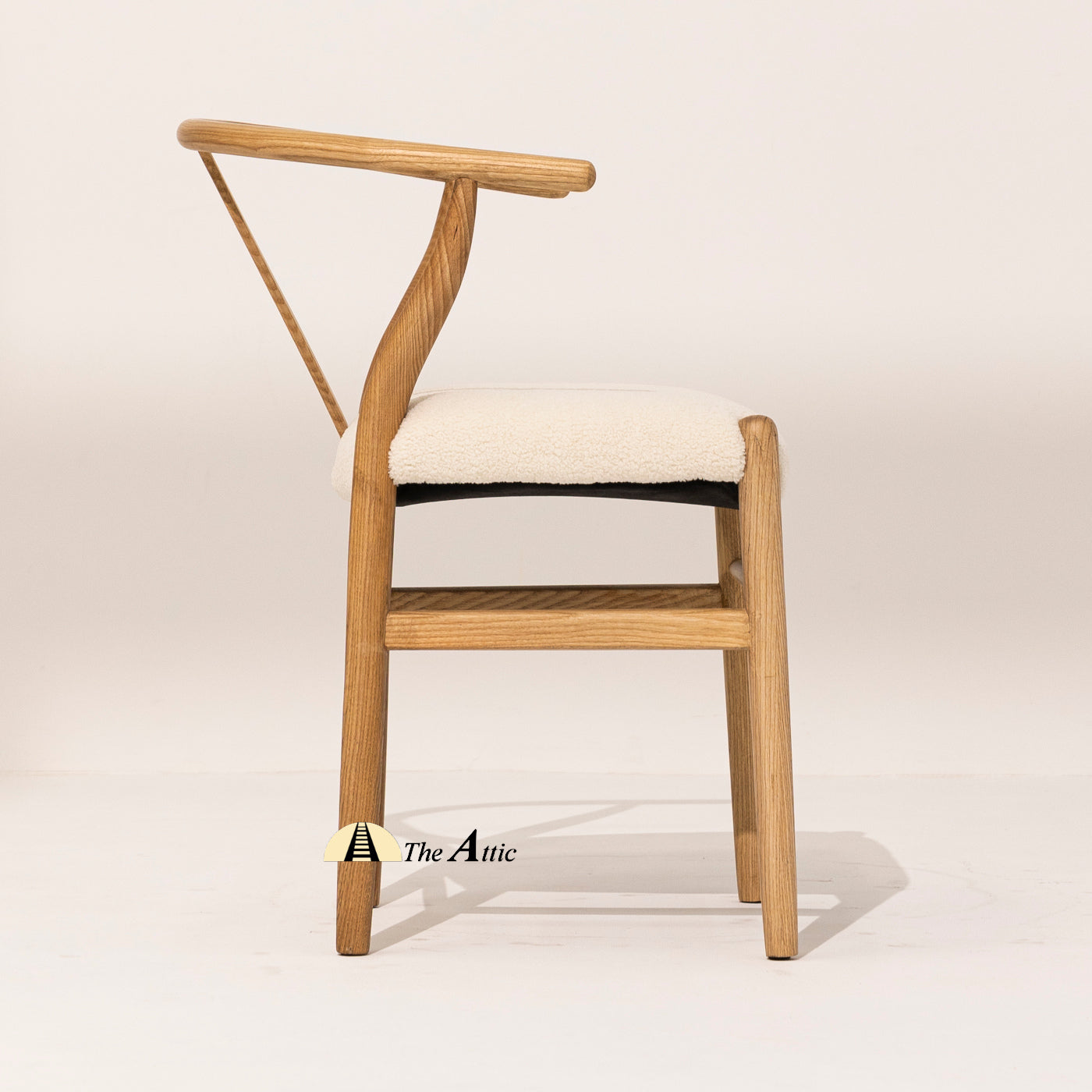 Wishbone Chair with Boucle Upholstery - The Attic Dubai