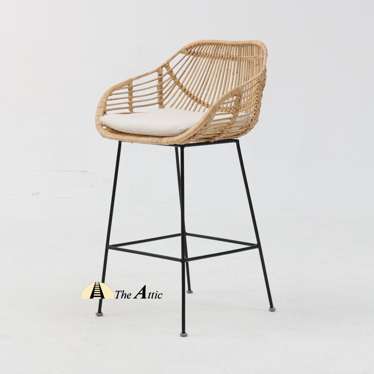 Zanzibar Rattan Counter Chair, Kitchen Stool, Bar Stool, Rattan Wicker Furniture - The Attic Dubai