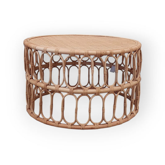 Zola Rattan Round Coffe Table - The Attic Dubai