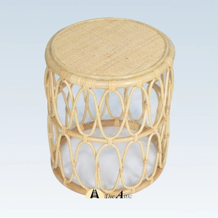 Zola Rattan Round Side Table, Rattan Furniture - The Attic Dubai