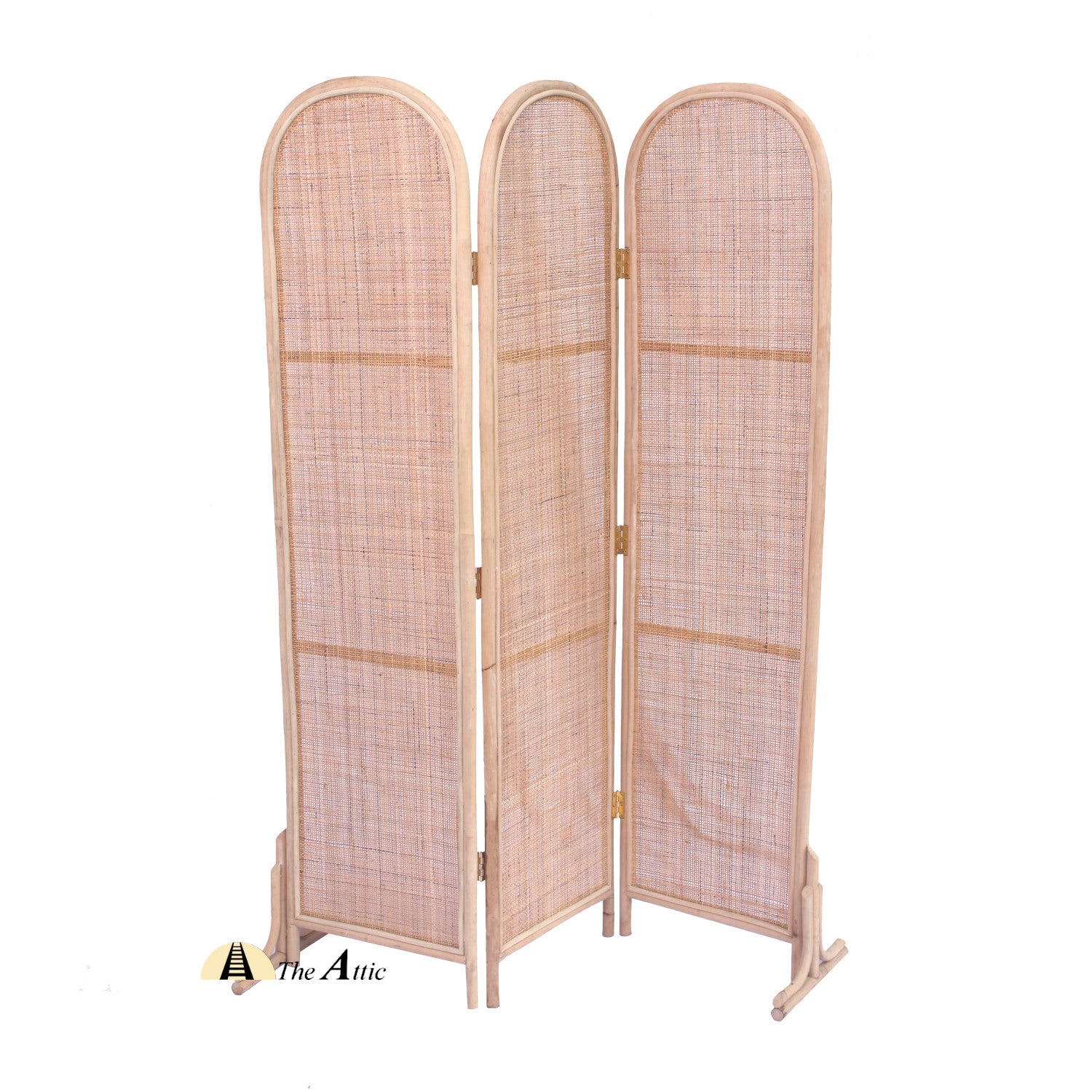 Amarta Rattan 3 Panel Room Divider Screen - The Attic Dubai