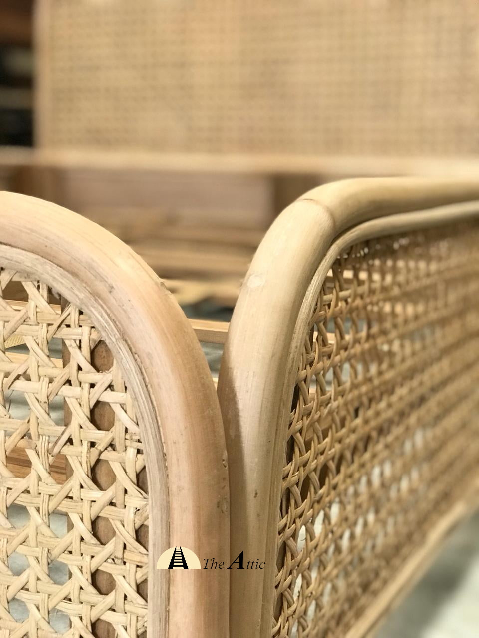 Rattan Queen Size Bed, Rattan Wicker Furniture - The Attic Dubai