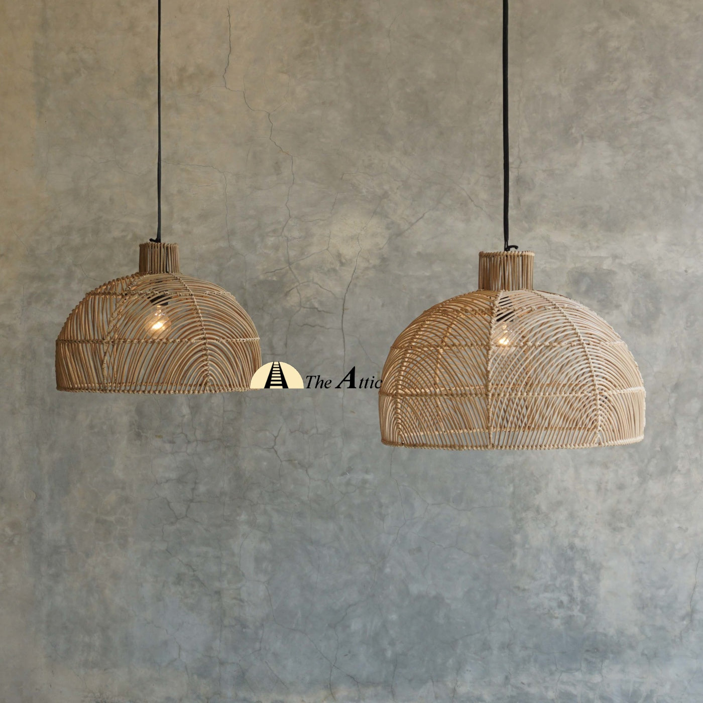 Bogota Rattan Pendant, Light Fixture, Hanging Light, Ceiling Lamp - The Attic Dubai