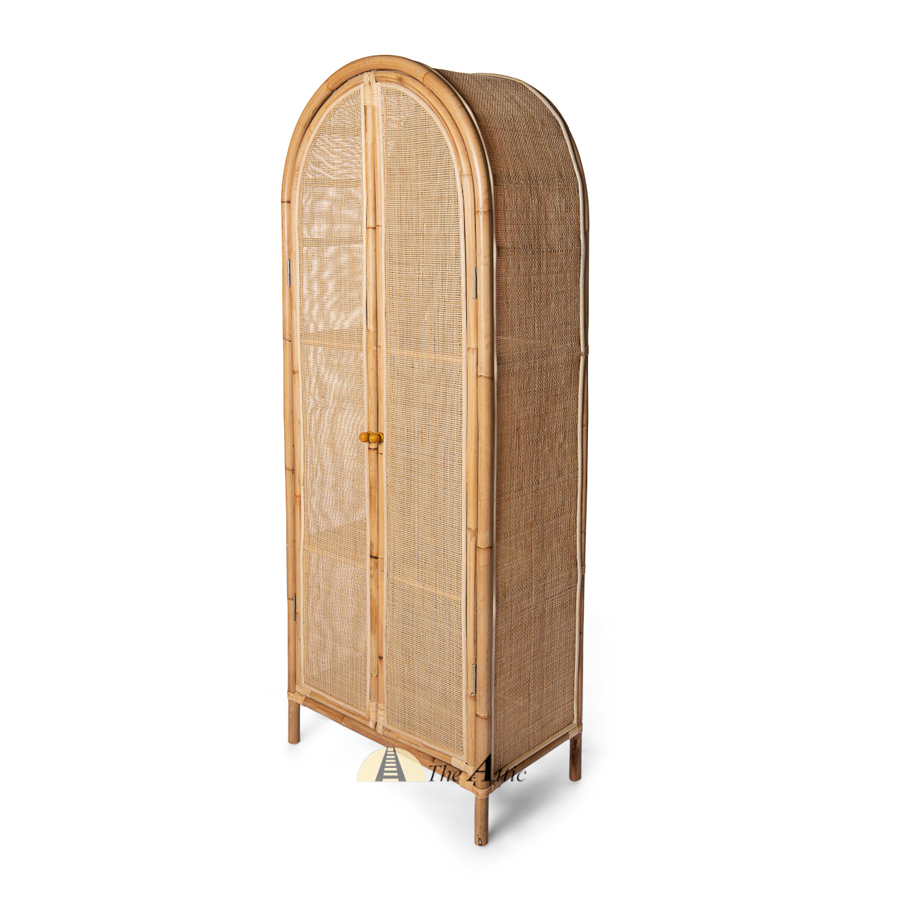 Cancun Tall Arch Rattan Cabinet, Natural Wicker Furniture - The Attic Dubai