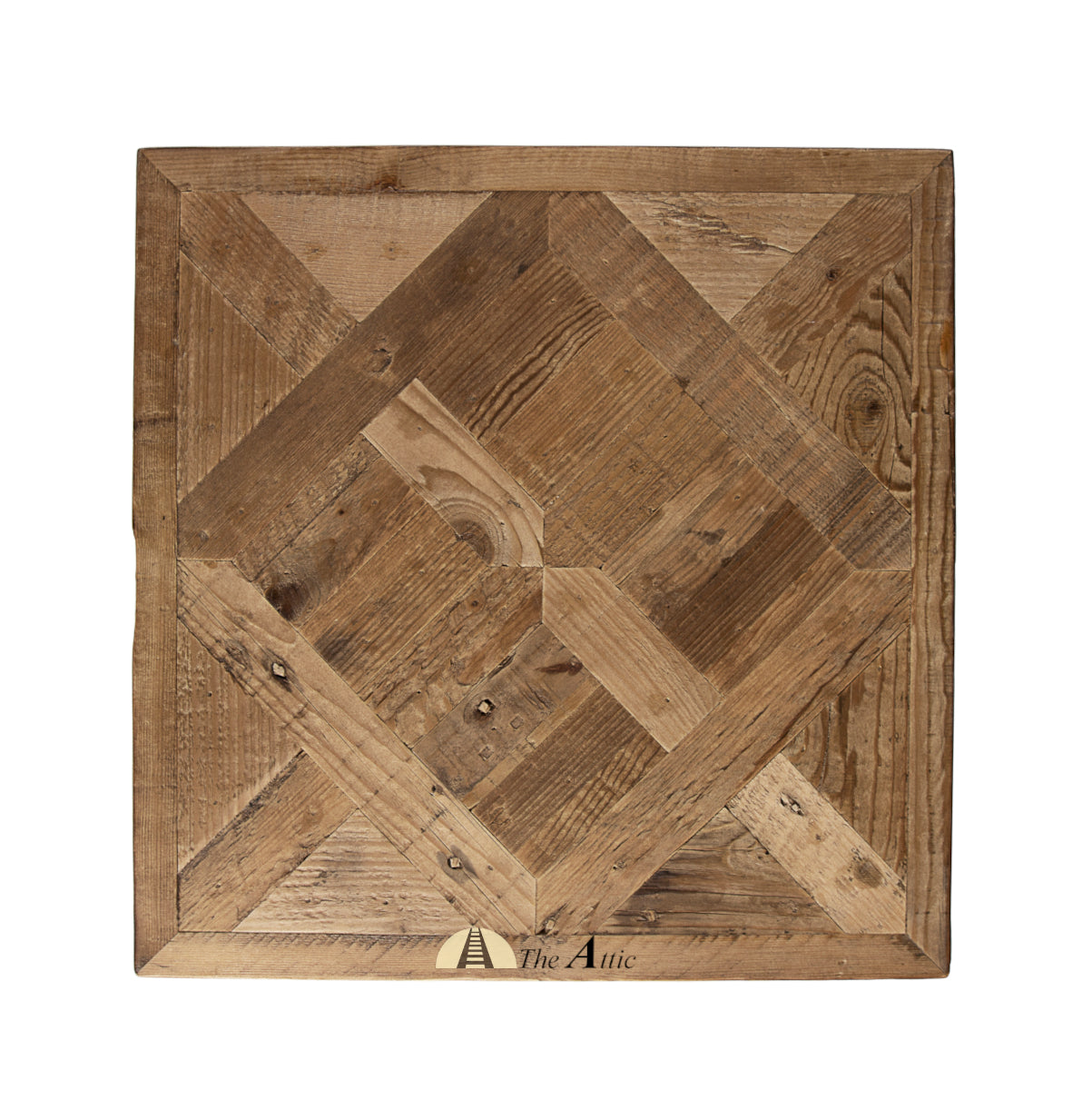 Dallas Parquet Reclaimed Pine Hairpin Side Table - The Attic Dubai