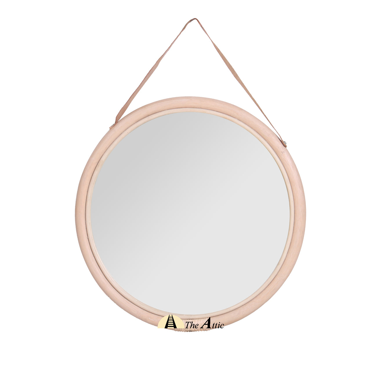 Rattan Disc Round Wall Mirror - TheAttic-Dubai.com