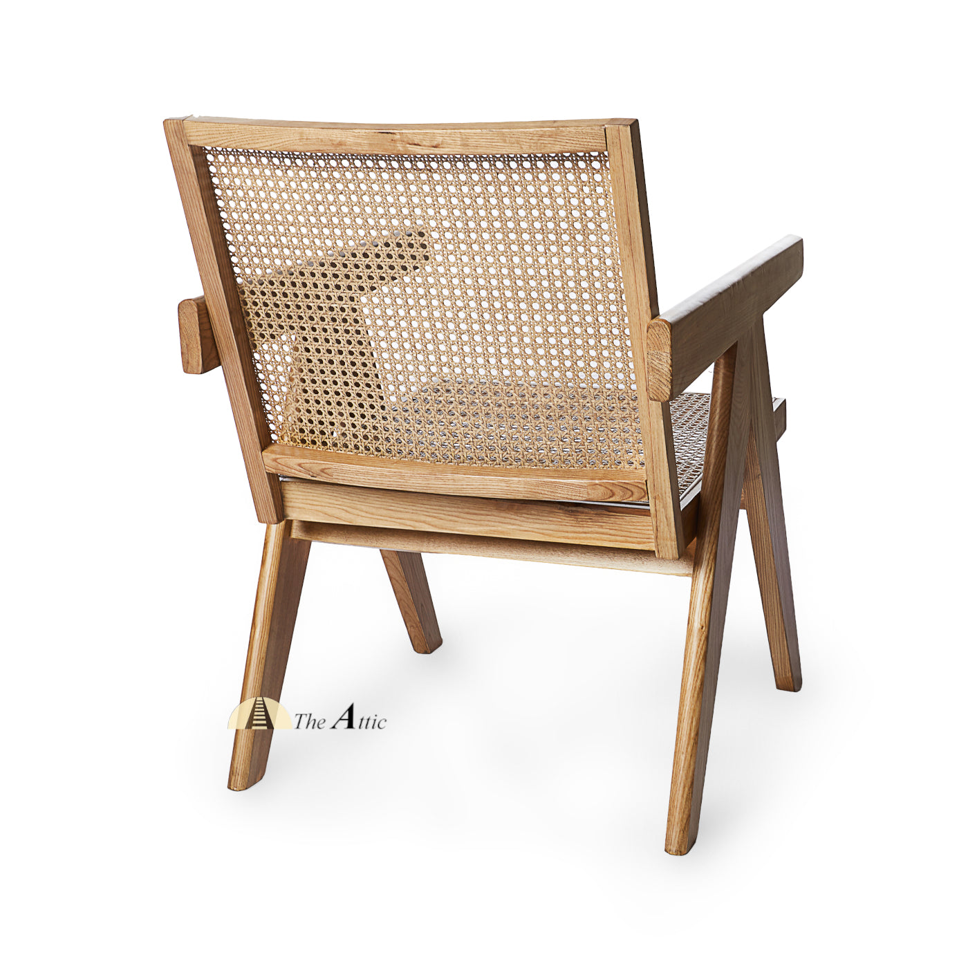 Geneva Mid-Century Modern Teak and Rattan Chair, Chandigarh Chair - The Attic Dubai
